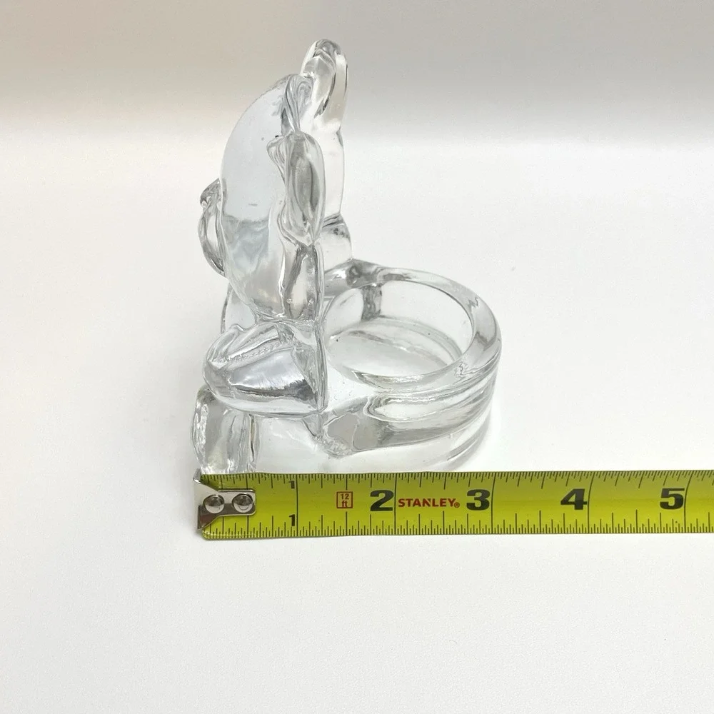 Partylite Vintage Teddy Bear Votive Tea Light Figurine Glass Candle Holder - Picture 9 of 9